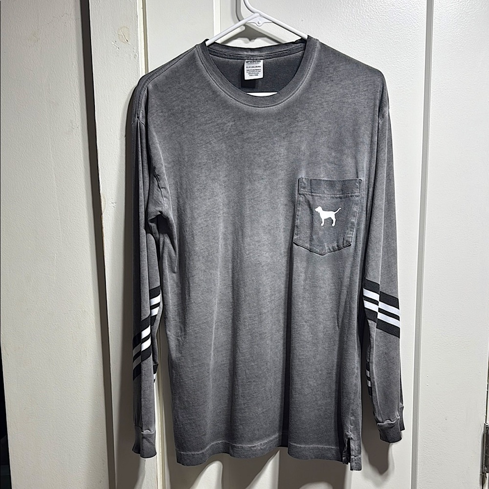 Pink Victoria’s Secret EUC oversized long sleeve tee